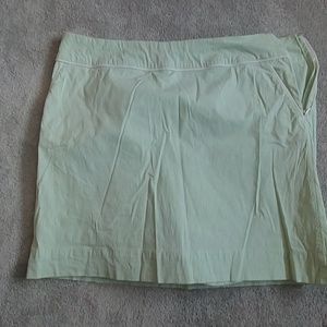 Green mini skort.